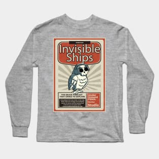 Retro Invisible Ships Poster Long Sleeve T-Shirt